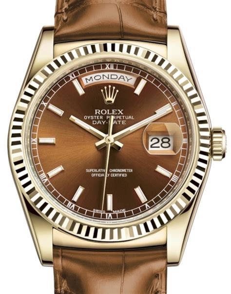 leather strap for rolex day date|rolex day date on strap.